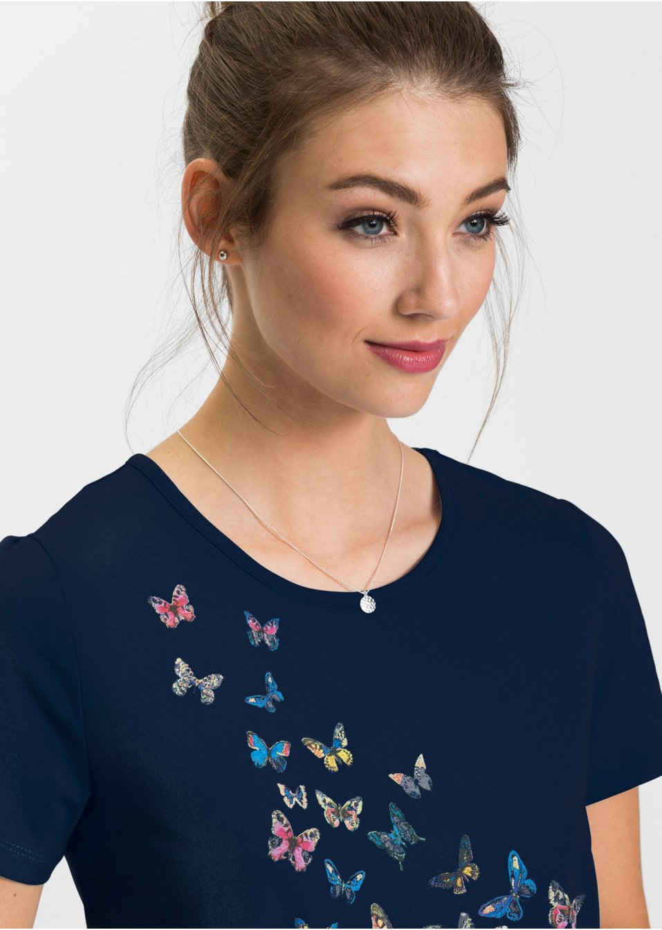 T-shirt à imprimé papillon