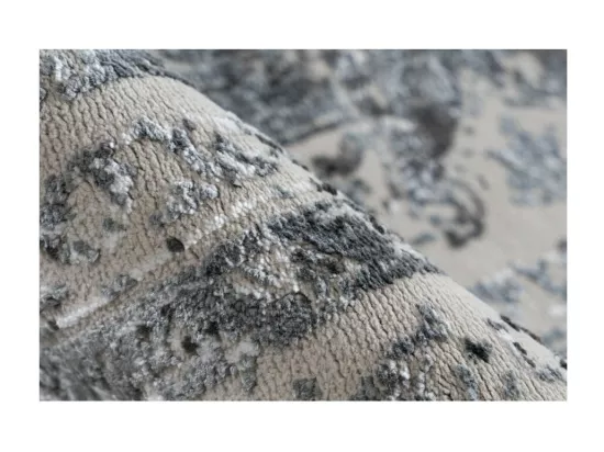 Tapis Pierre Cardin 290x200cm, design E209E coloris argent - Confort et élégance pour votre intérieur