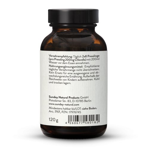 Sunday Natural Products  Chlorella Taiwan Presslinge