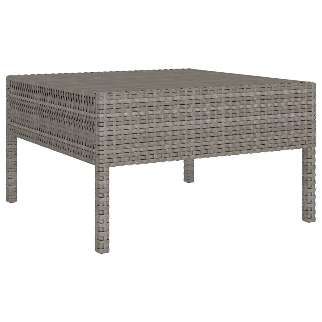 Salon de jardin meuble d'extérieur ensemble de mobilier 14 pièces avec coussins résine tressée gris
