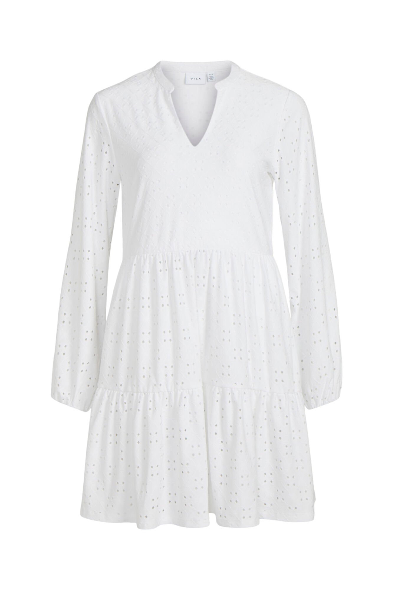 Vestido curto bordado - Branco