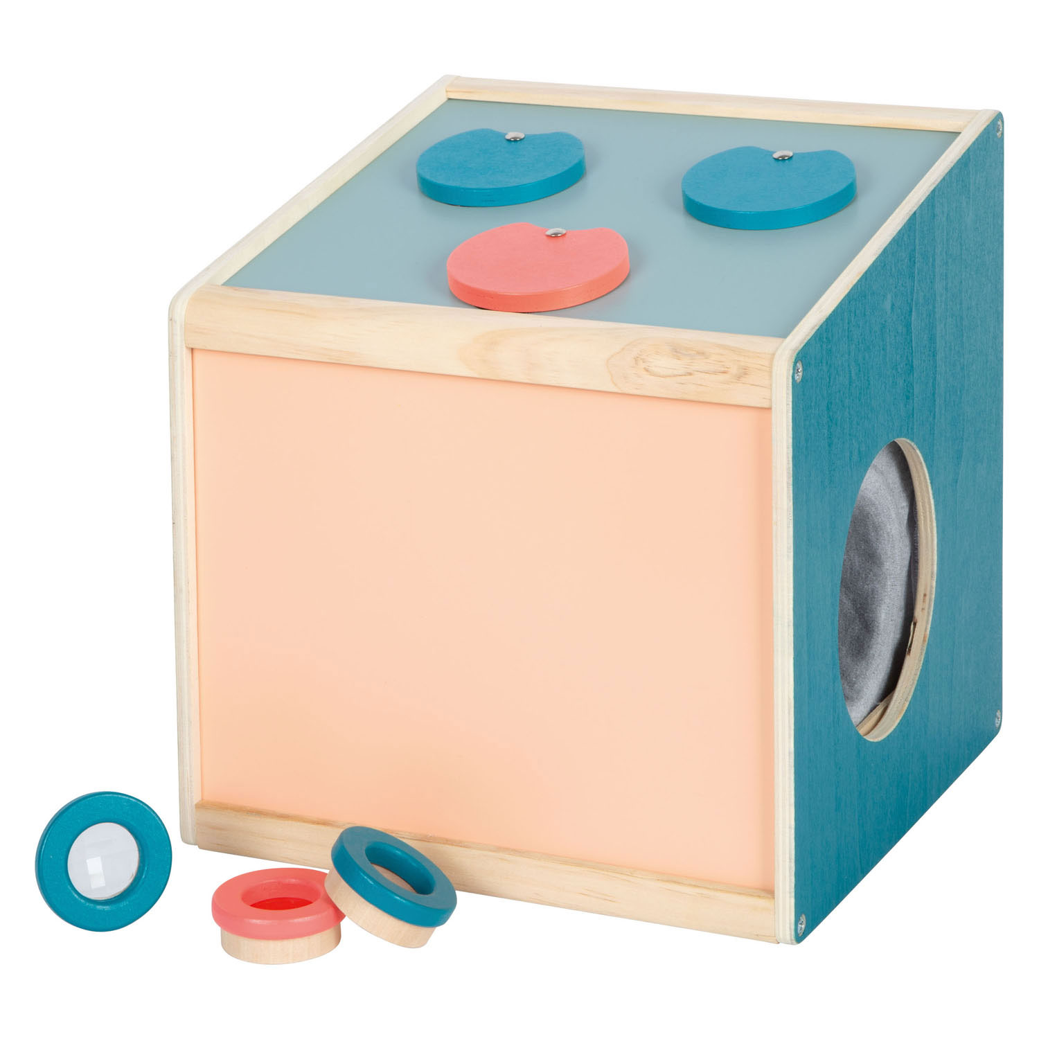 Small Foot -Houten Sensorische Voeldoos met lenzen Zintuiglijk