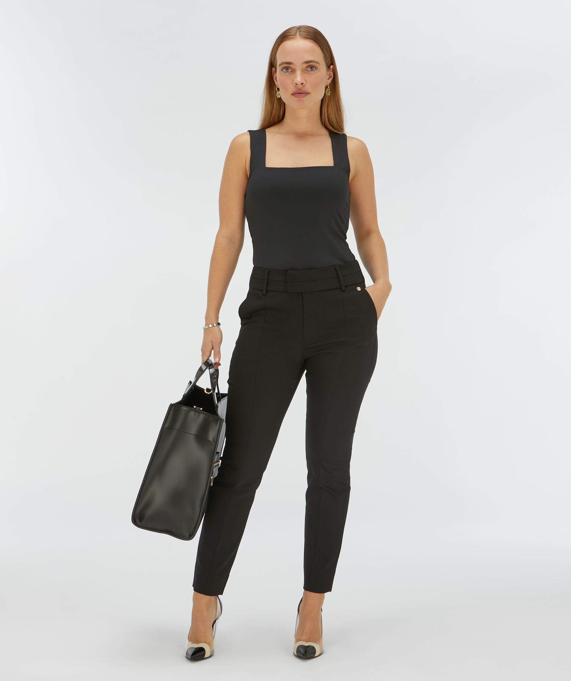 JV-LINDE slim fit top - black