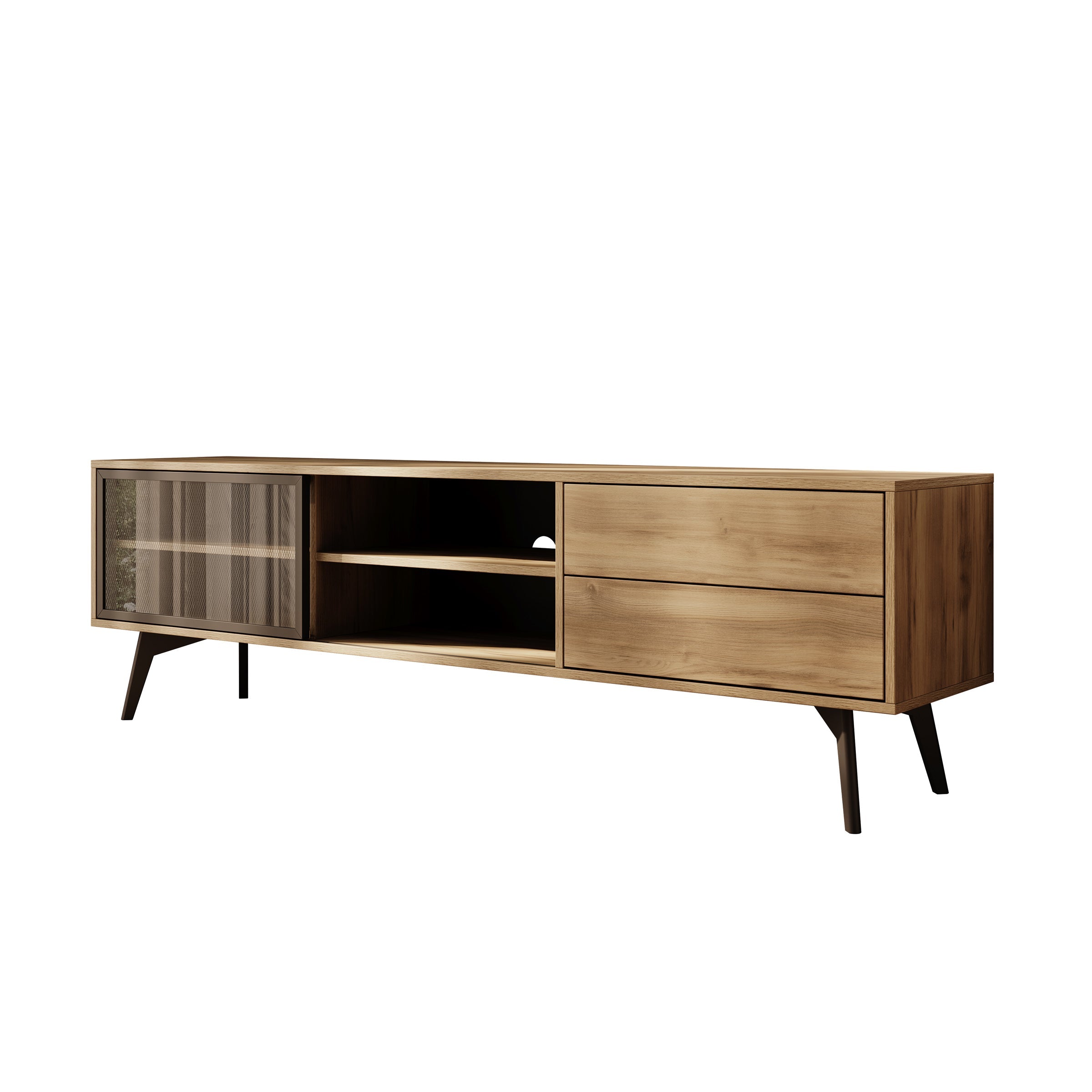 Meubella - Spa - TV-Meubel - Eiken - 180 cm