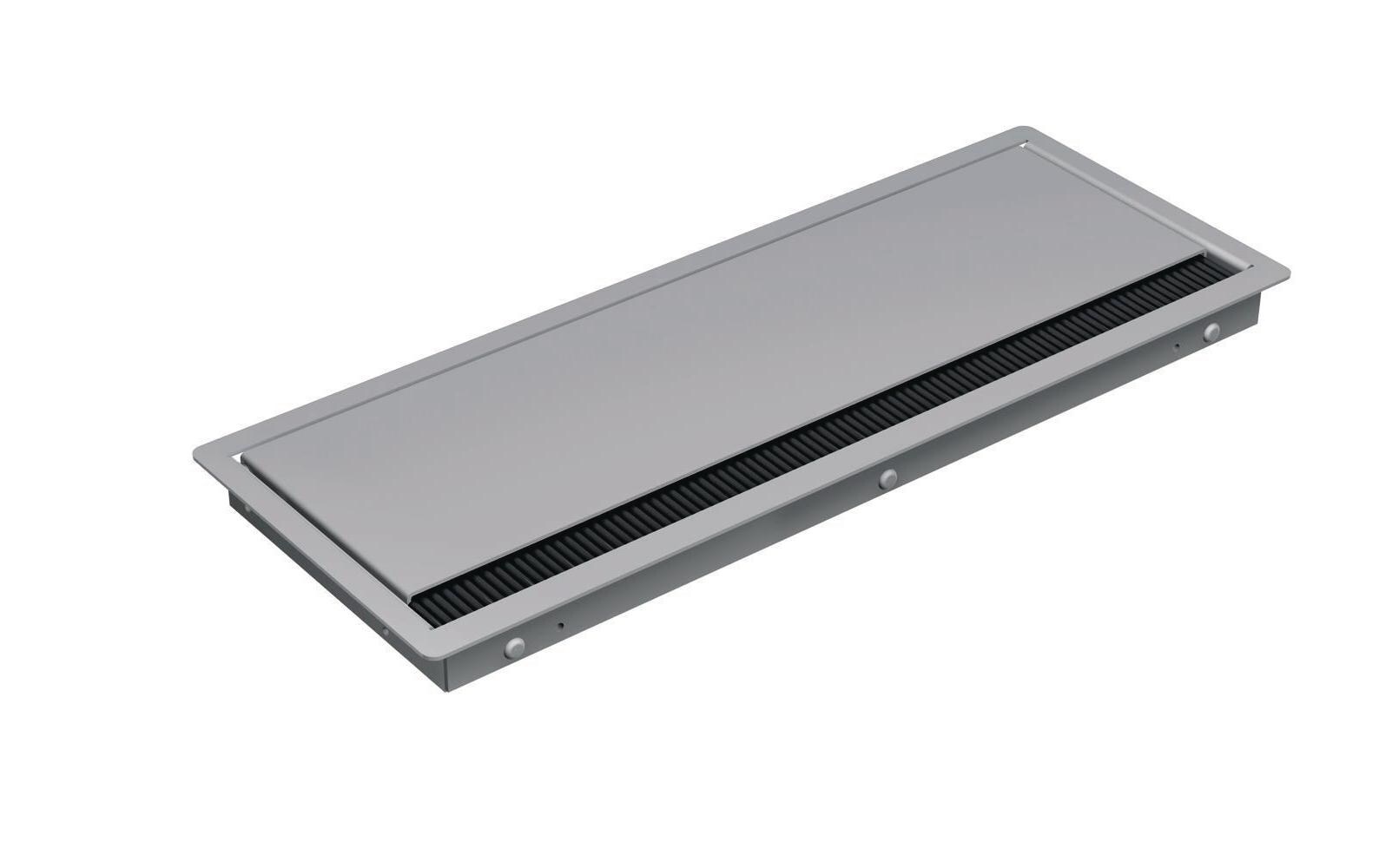 Einbaurahmen CONI COVER lang Grau<br>Abdeckung, 3-fach, für Einbaurahmen lang, silbergrau