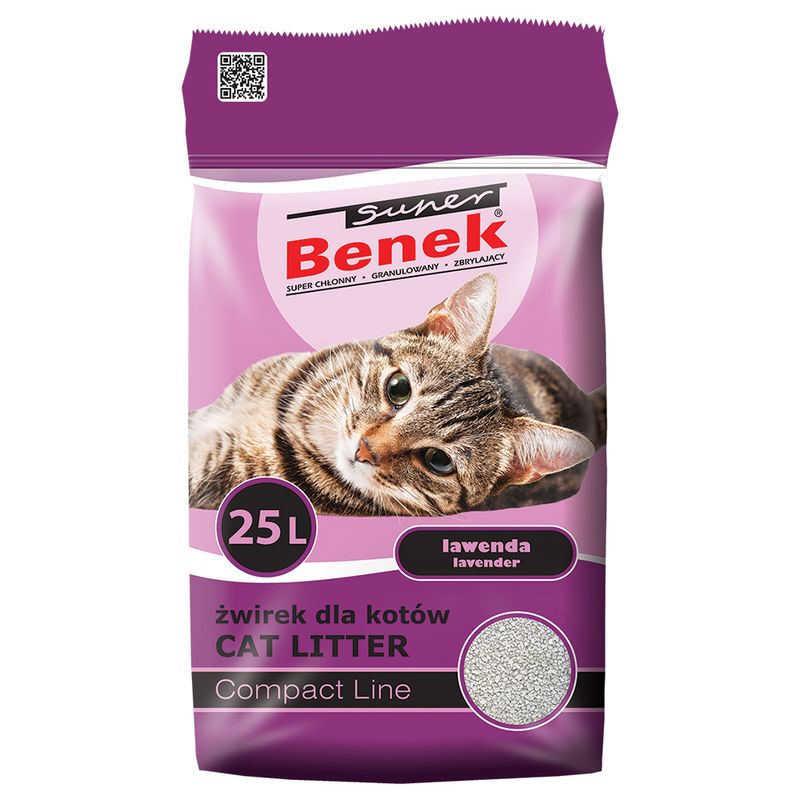 Litière Super Benek Compact, senteur lavande
