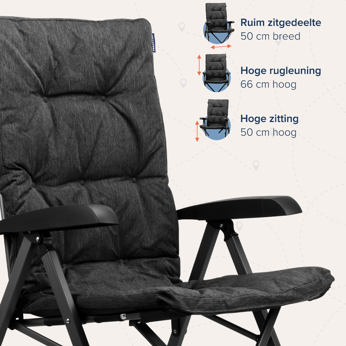 TRVLMORE vouwstoel met draagtas - Black