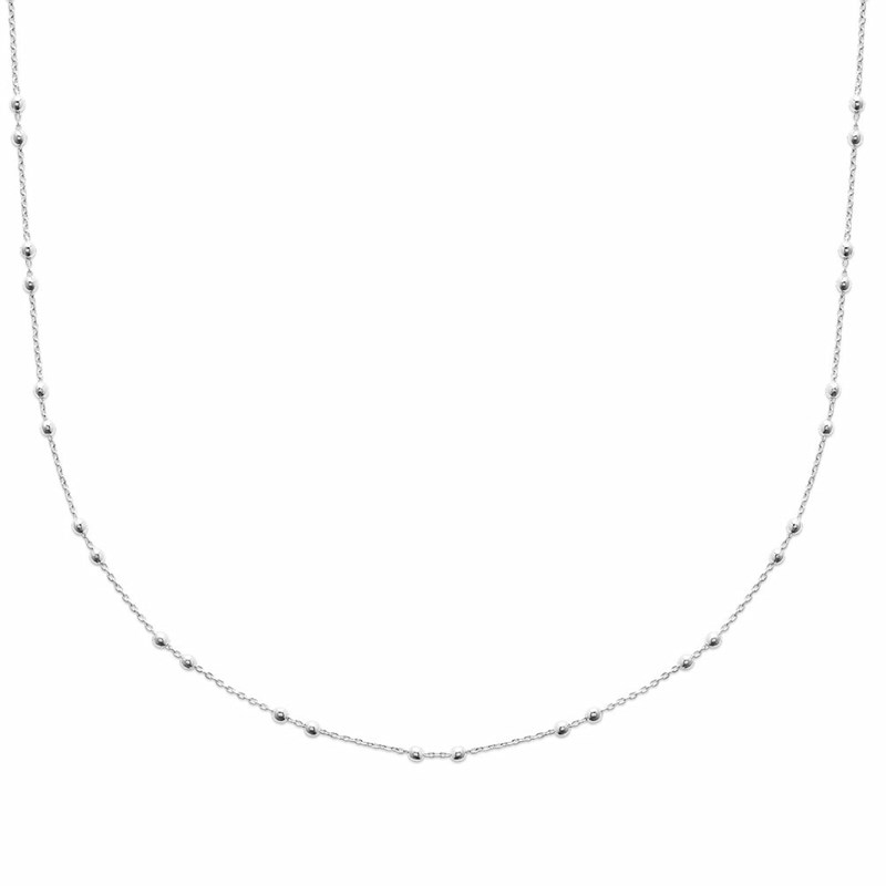 Collier Ras de Cou Argent Perles Createur
