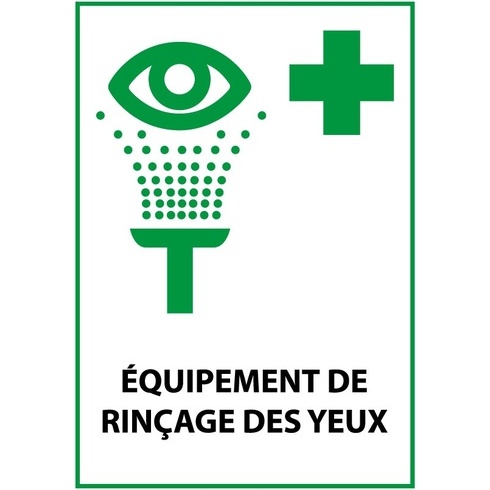 Panneau sécurité E011 – Rinçage oculaire – Norme ISO 7010