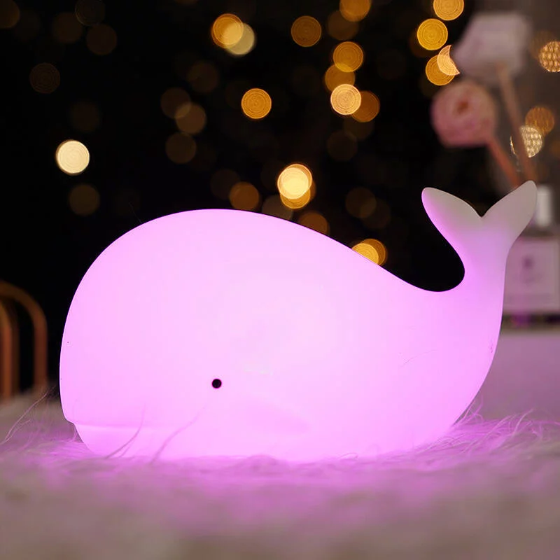 VEILLEUSE BALEINE EN SILICONE RECHARGEABLE