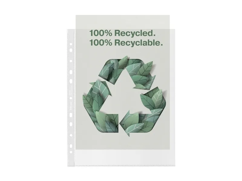 Lomme Esselte A4  Recycled 100my PP - (50 stk.)