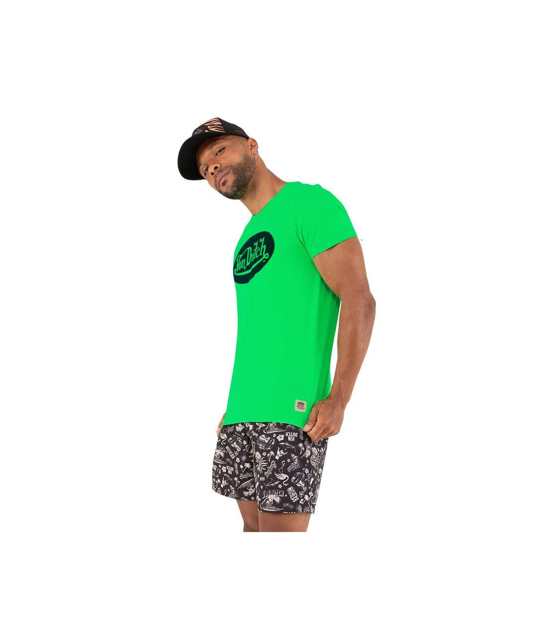 T-shirt col rond homme en coton Front