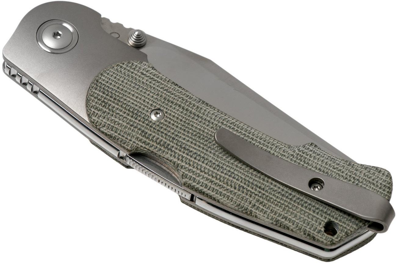 Viper Turn V5986CG Green Canvas Micarta zakmes, Fabrizio Silvestrelli design