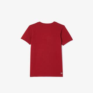 T-shirt Garçon Lacoste SPORT en coton mélangé respirant uni T-Shirts & Chemises - Rouge - Lacoste - Garçon
