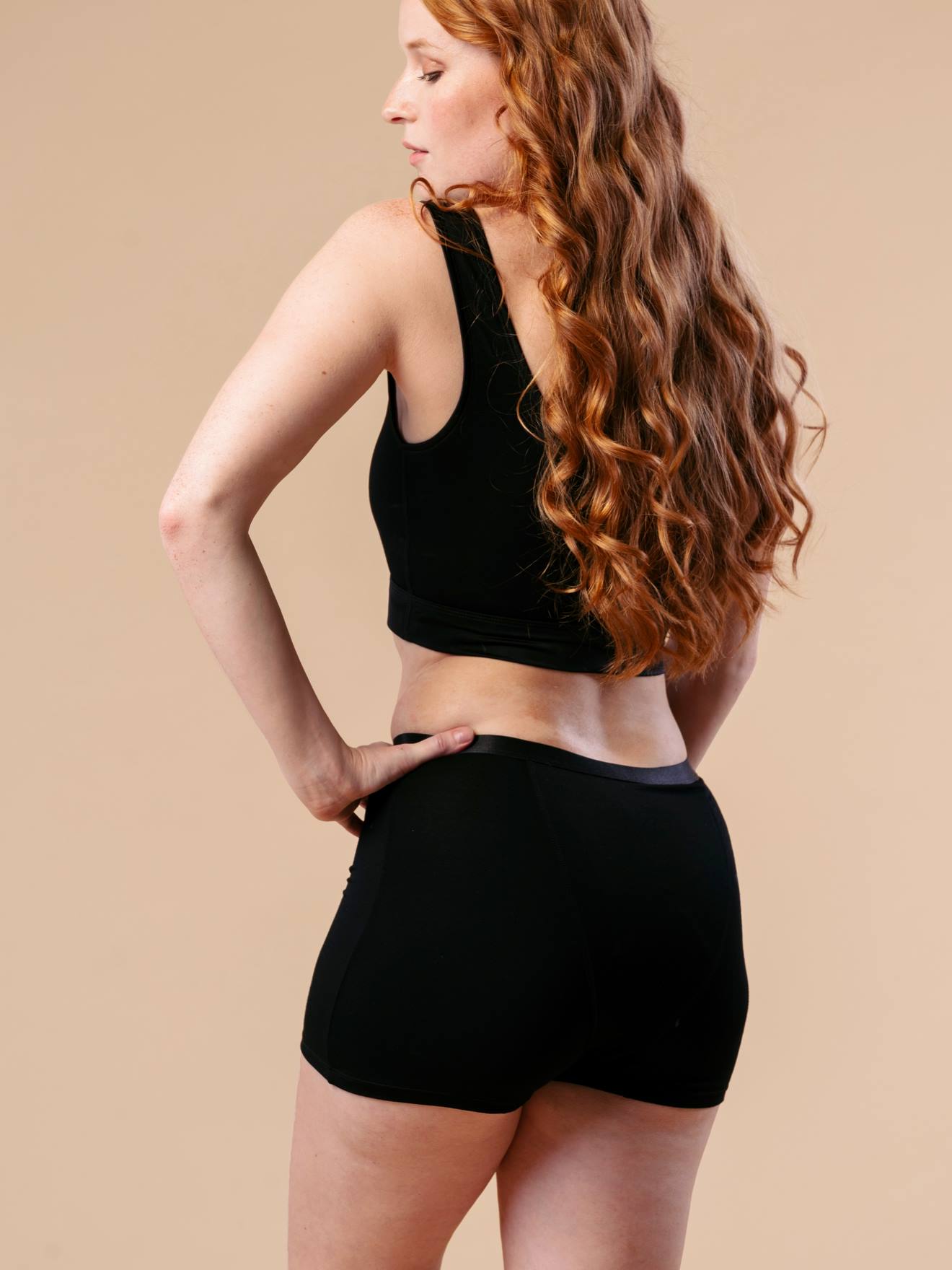 Calcinhas Boxer Menstruais Idaho HERLOOP (Fluxo Intenso) Pretas