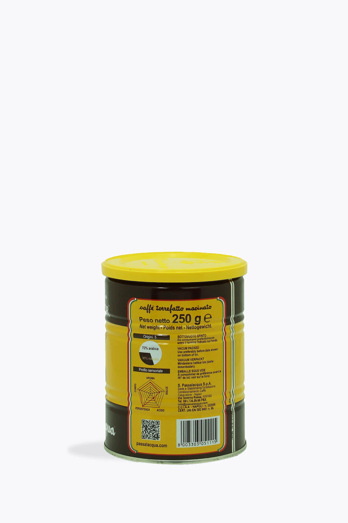 Passalacqua Espresso Cremador 250g gemahlen Dose