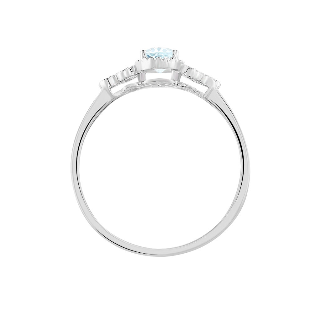 Bague Cyprille Or Blanc Topaze Et Oxyde De Zirconium