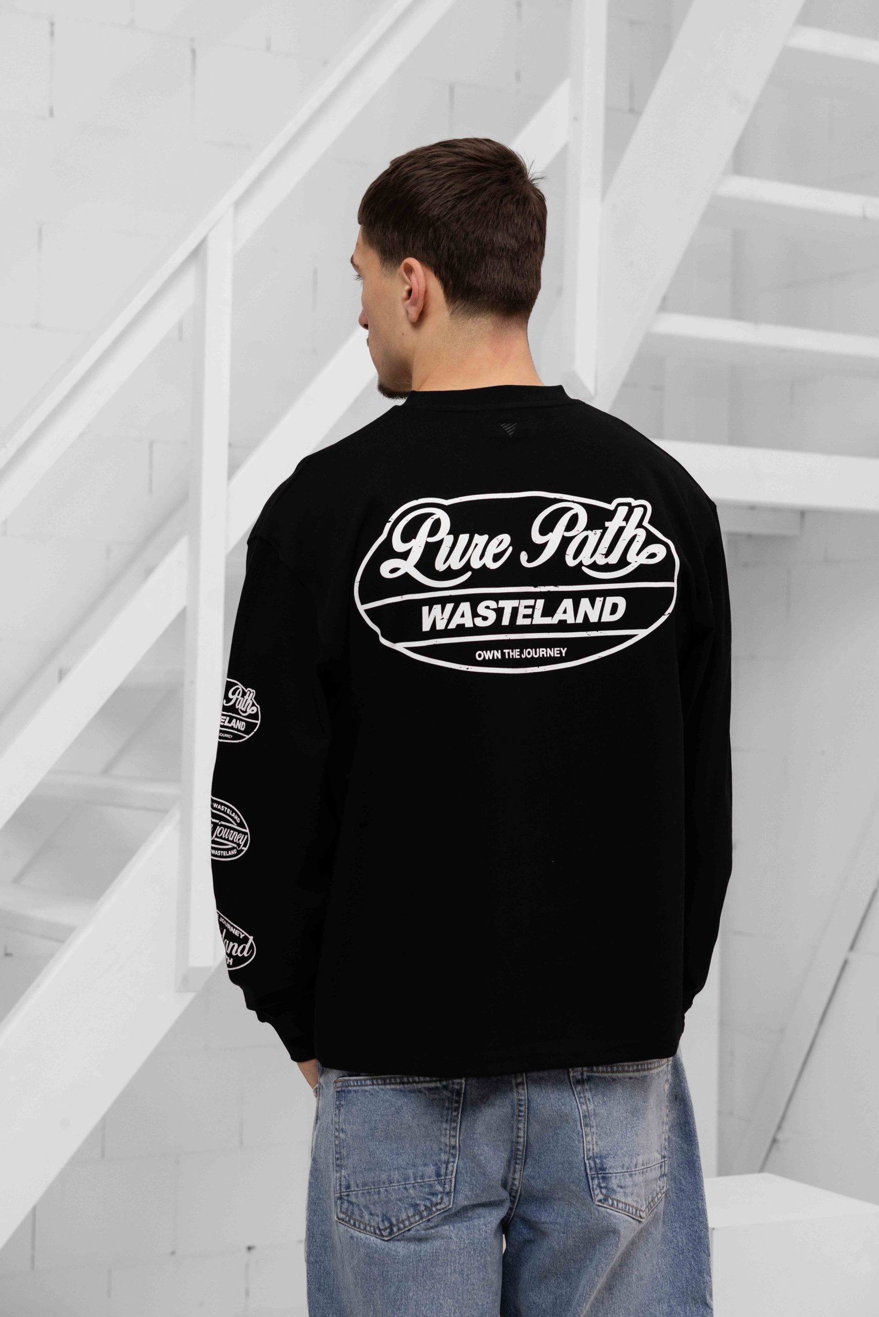 Pure Path Wasteland Patches Longsleeve T-Shirt Heren Zwart