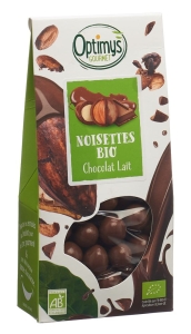 OPTIMYS Genuss Haselnusskerne Milchschokolade Bio, 150g