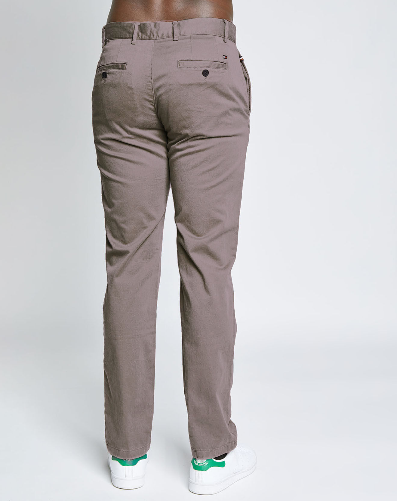 Tommy Hilfiger Pantalon chino en Coton Bio Denton Flex taupe