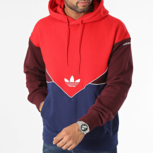 Sweat Capuche Reflective IM4420 Rouge Bleu Marine