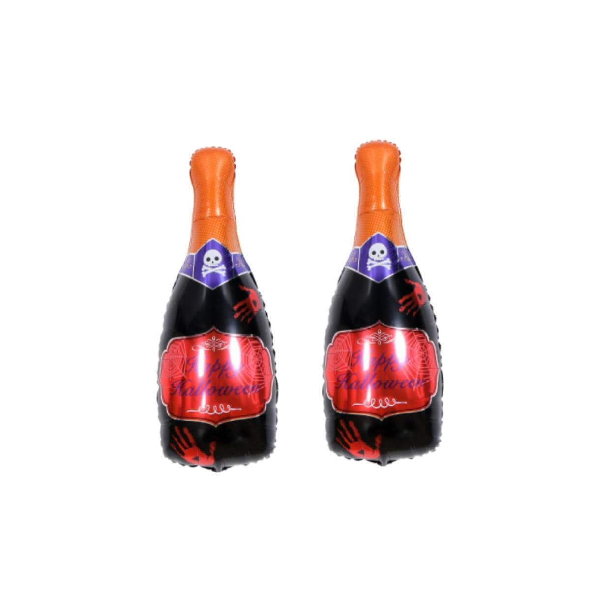 Ballong Halloween Champagneflaske 98 cm 2-pakning