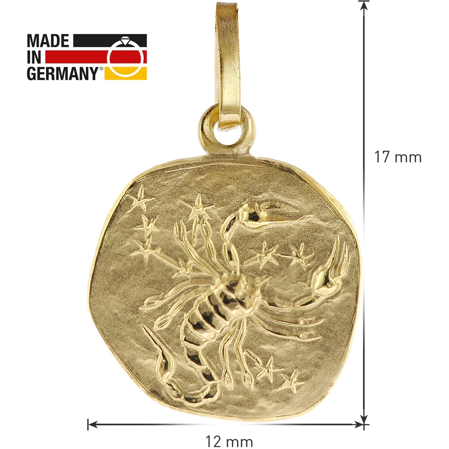 trendor Kinder-Halskette mit Sternzeichen Skorpion 3338K Gold gold