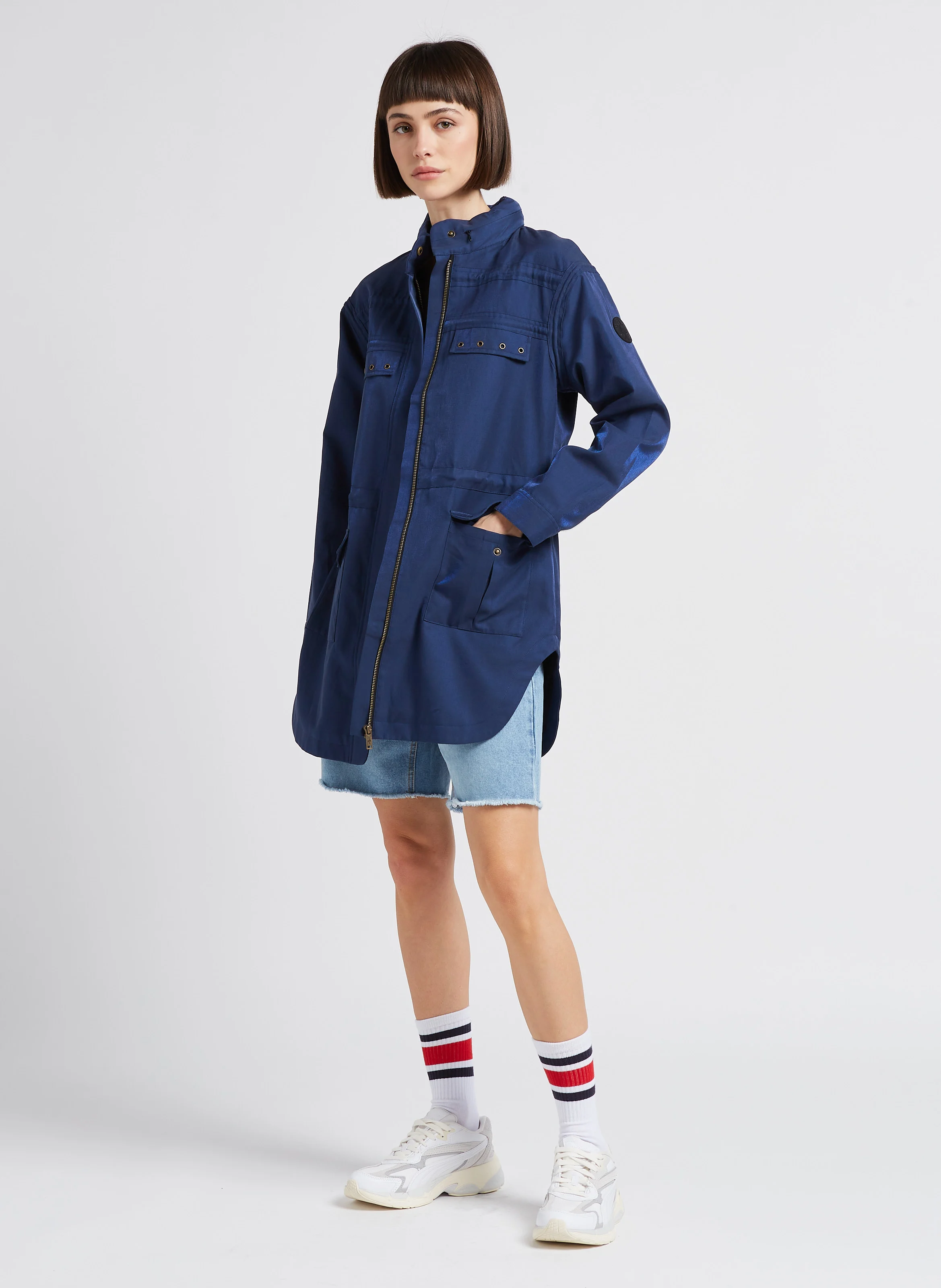 TEVERIS NITRO THRIFTED W - Baskets basses en cuir et tissus | Blanc
