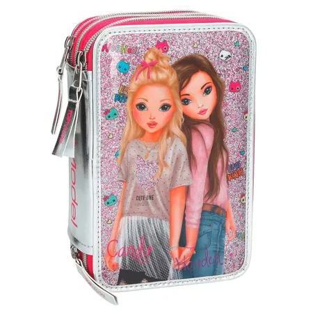 Depesche TOPModel Federtasche Friends, pink, 3-Fach, sortiert