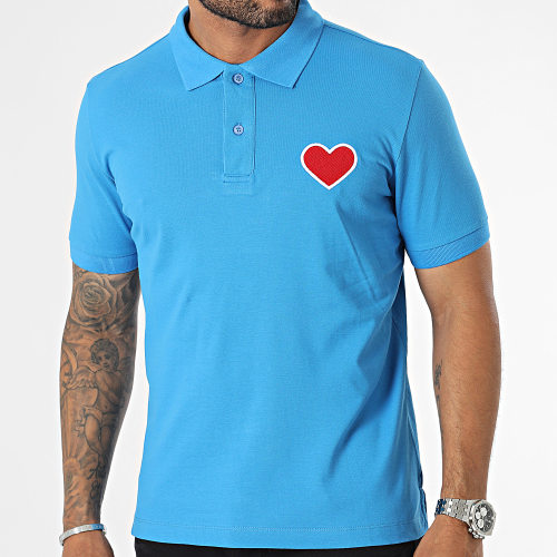 Polo Manches Courtes Bleu Clair