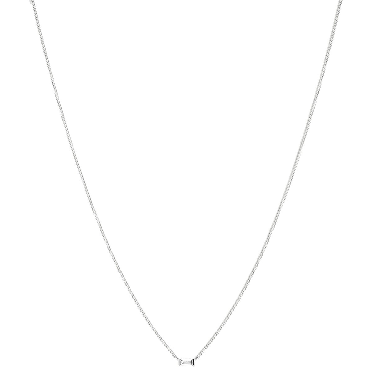 Collier - White - Laiton plaqué argent 10 microns