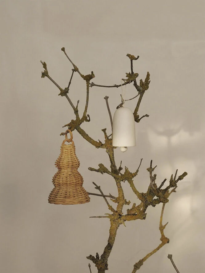ferm LIVING Braided Bell Baubles - Set of 2 - N Natural