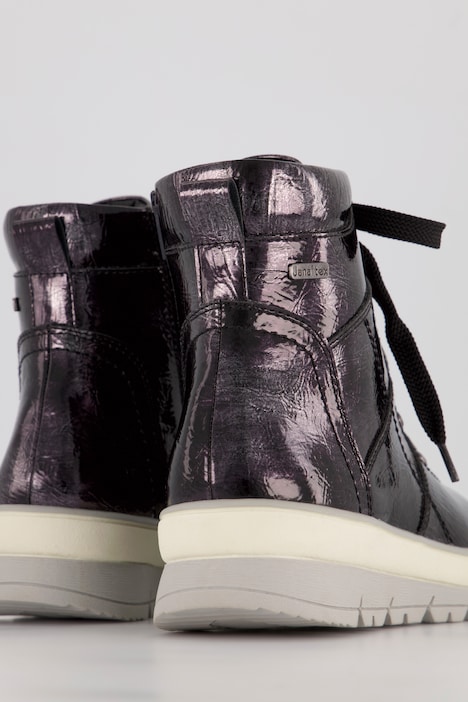 Boots, Jana Shoes, Lederoptik, Bergsteiger-Look, Weite H