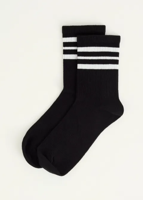 Sporty sokken zwart (ZWART)