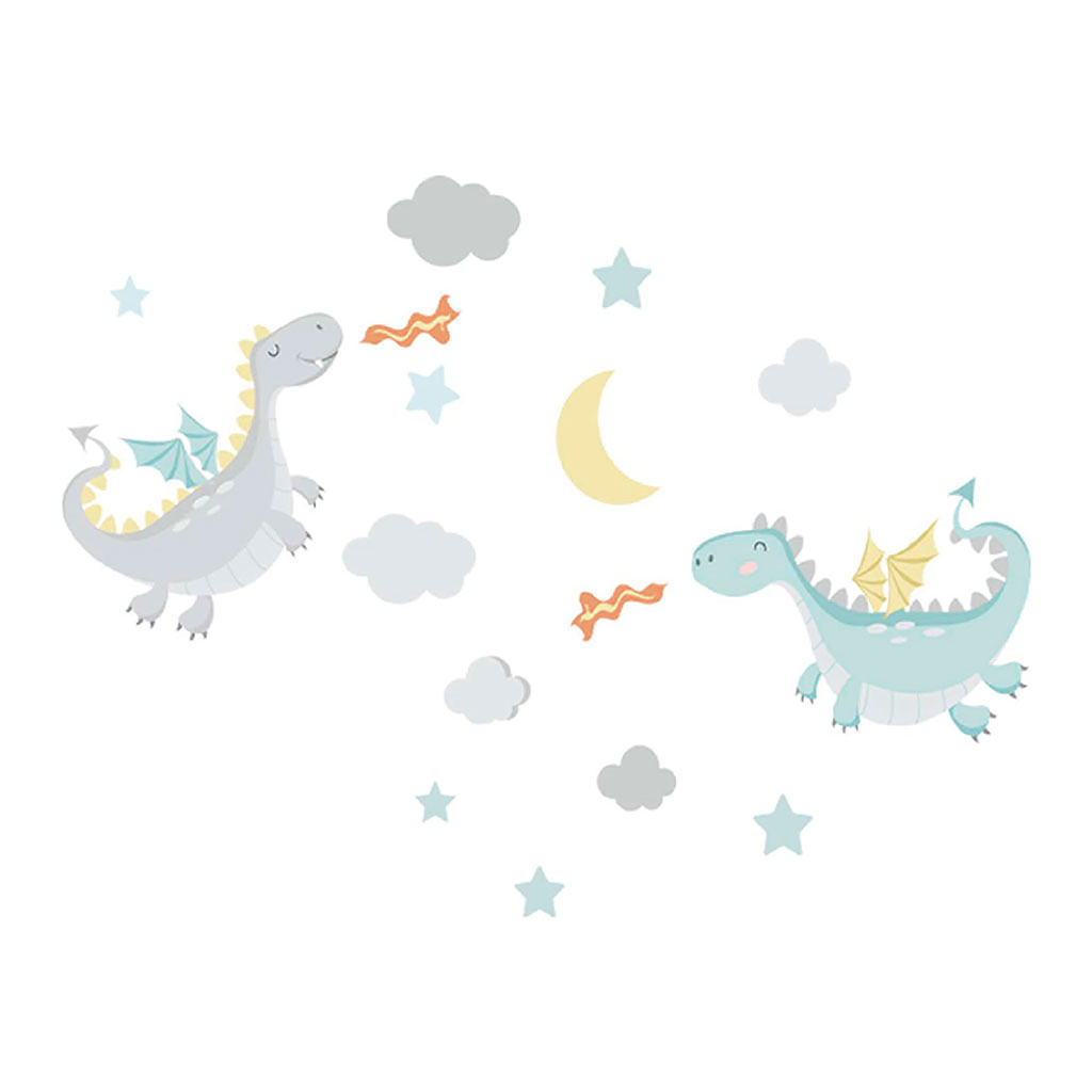 Sticker mural déco dragon