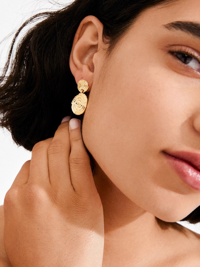Air Earrings Old Gold