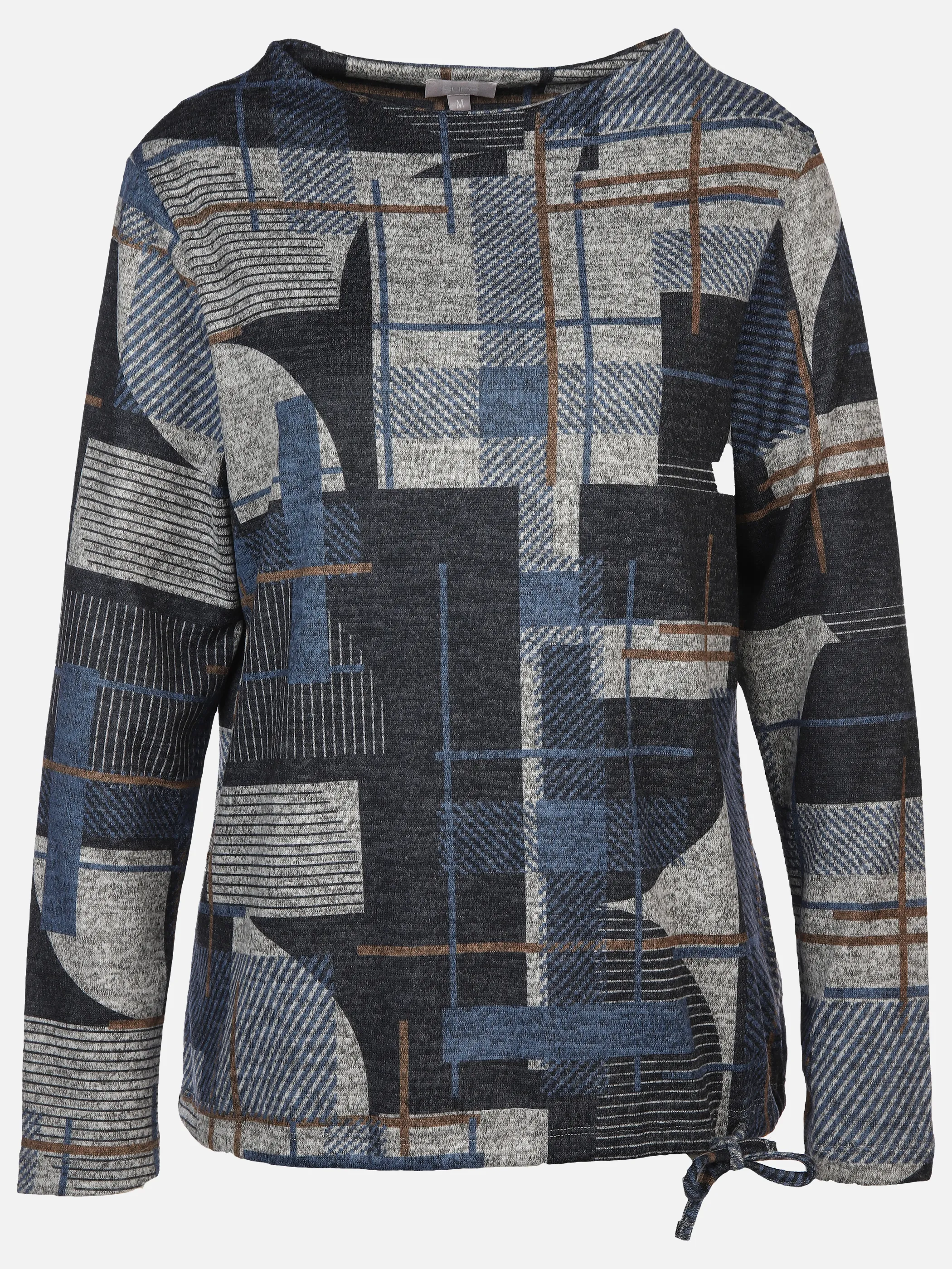 Damen Flauschshirt mit Kelchkragen