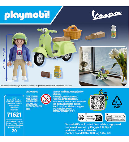 Playmobil Vespa - 1969 Vespa 150 Grün - 71621 - 20 Teile