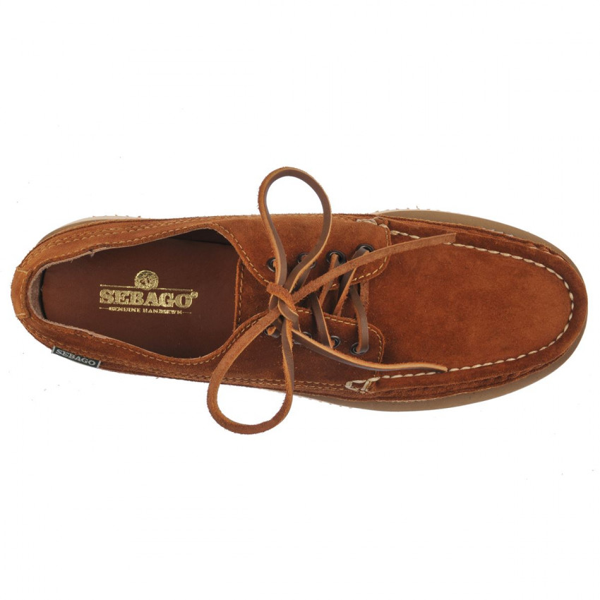 MAKWA SUEDE BROWN COGNAC-Mocassin en cuir pour homme