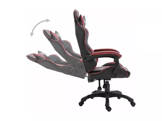 Chaise de jeu Rouge bordeaux Similicuir