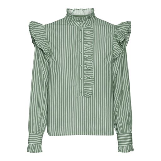 Vero Moda Fanni Frill Bluse, Hedge Green, S