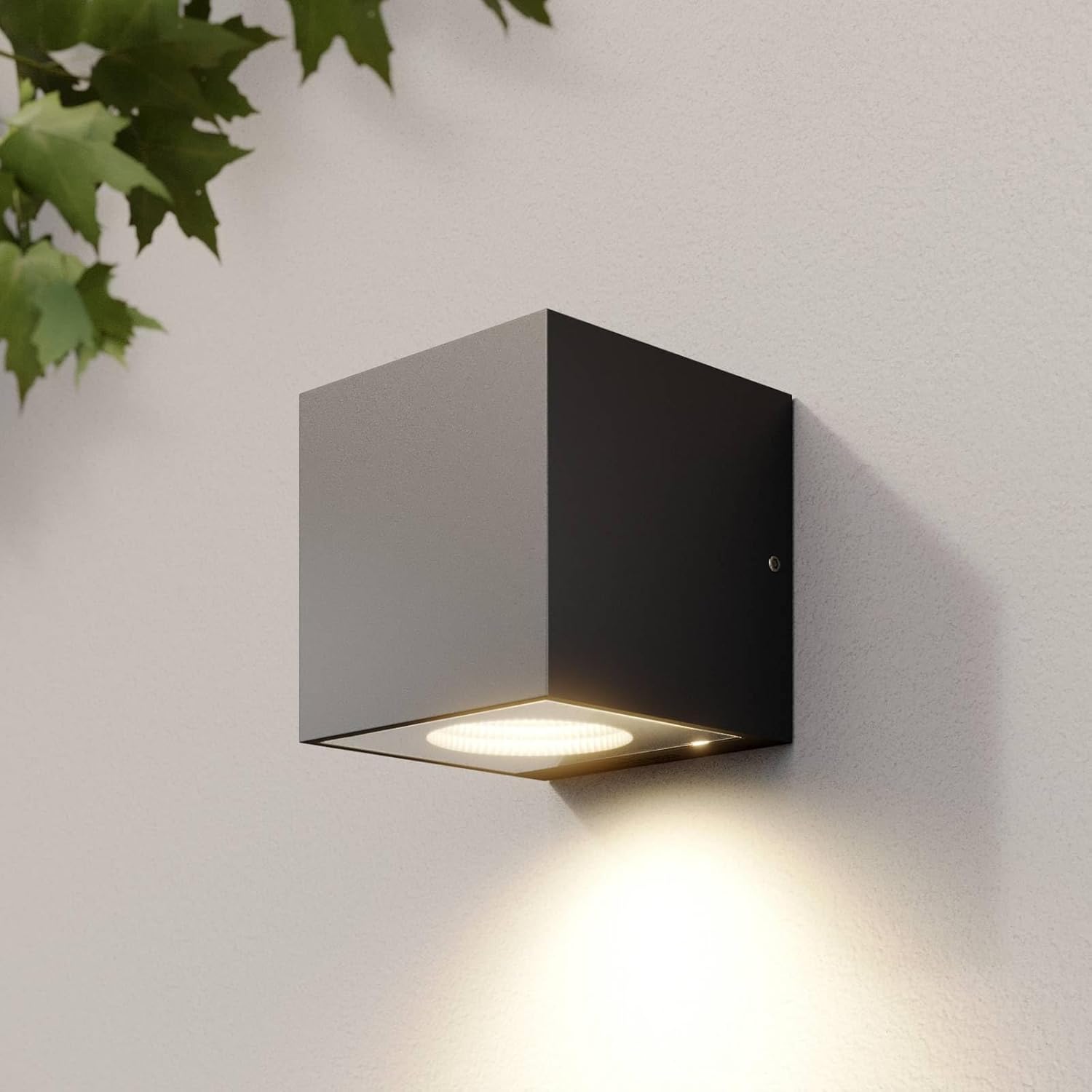 Arcchio LED Wandleuchte außen Tassnim (Modern) in Schwarz aus Aluminium (1 flammig,) - Außenwandleuchten Wandlampe Led Außenlampe Outdoor für Außenwand/Hauswand Haus Terrasse &