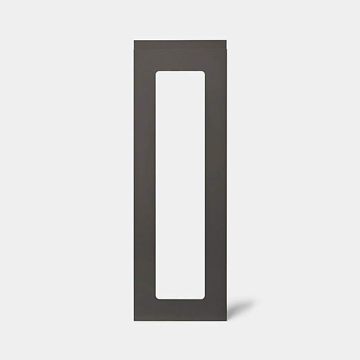 Porte de meuble de cuisine vitrée Garcinia gris anthracite brillant l. 30 cm x H. 90 cm GoodHome