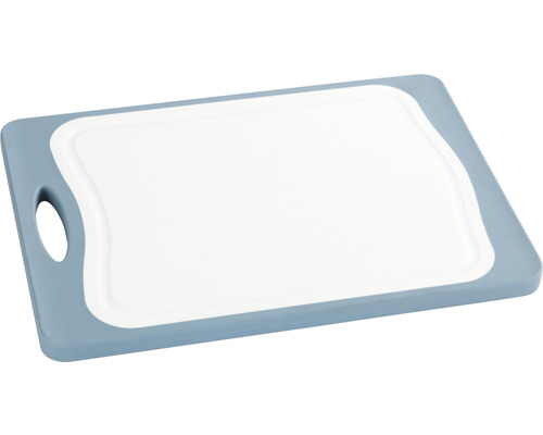 Wenko Kombi M snijplank, 28,5 x 20 cm, wit/blauw/bamboe