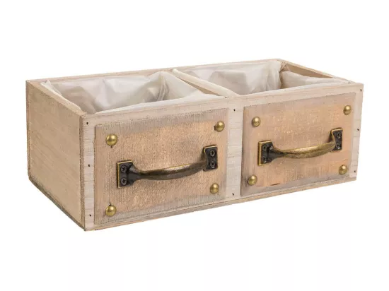Tiroir en bois marron 30x15x10,5h