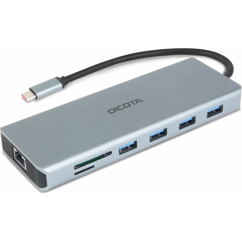 DICOTA D32065 hub & concentrateur USB 3.2 Gen 1 (3.1 Gen 1) Type-C Argent