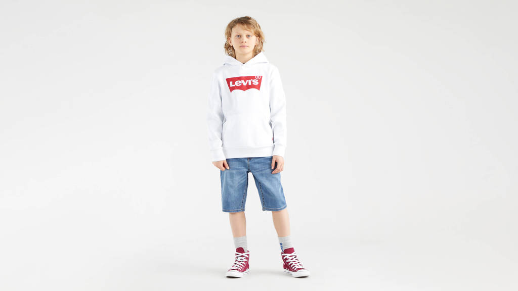 Levi's hoodie Batwing met logo wit
