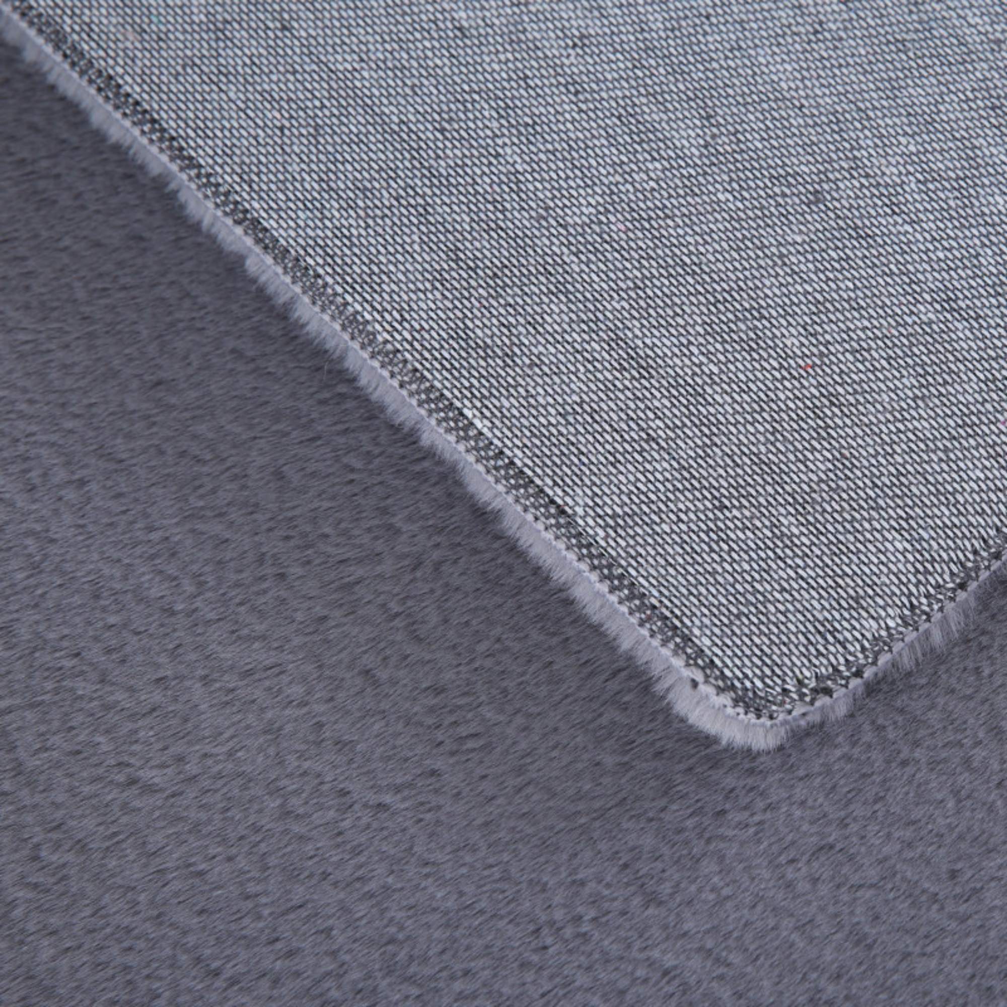 Weicher Hochflor Teppich Wohnzimmer Einfarbig, Felloptik, Flauschig, Rutschfest,