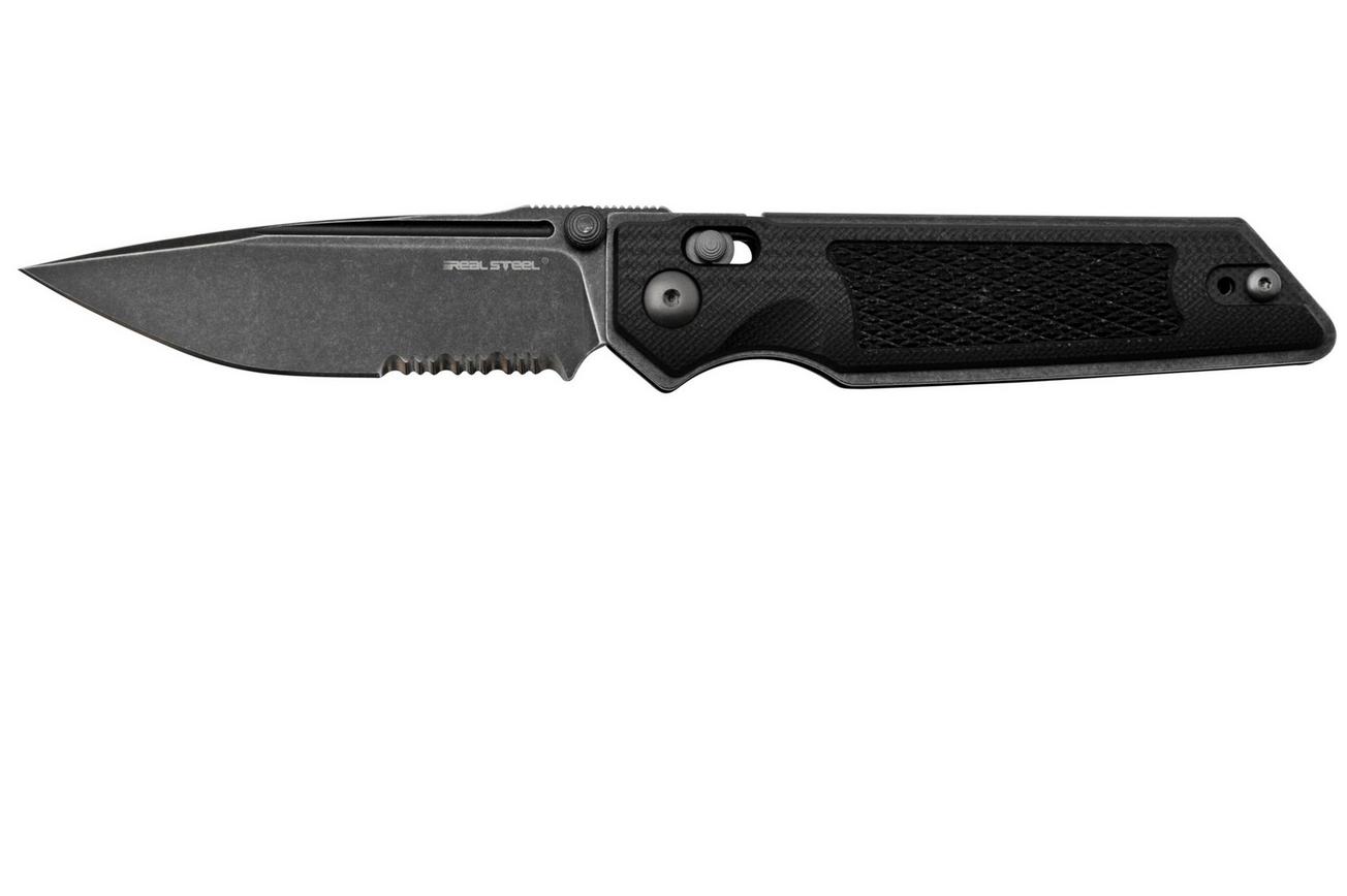 Real Steel Sacra TAC 7713B, K110 Serrated Black G10, zakmes