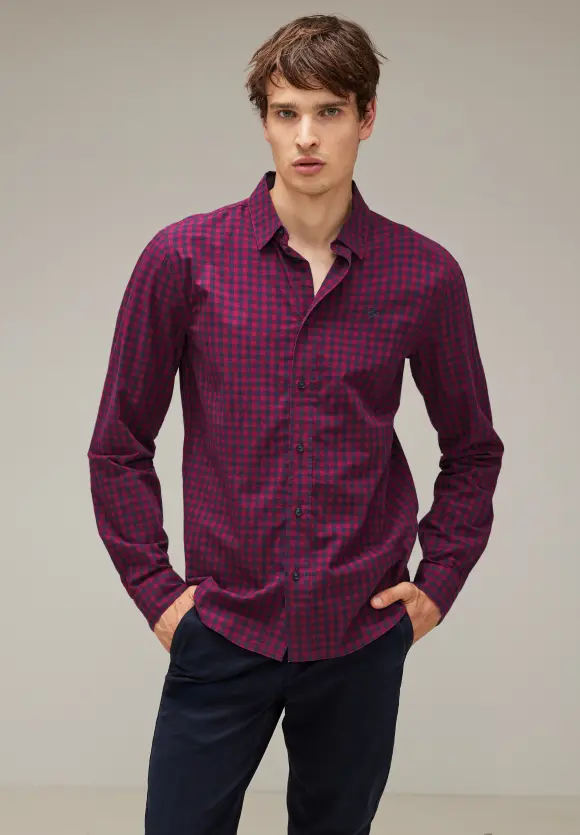 Hemd im Vichy Karomuster - sangria red